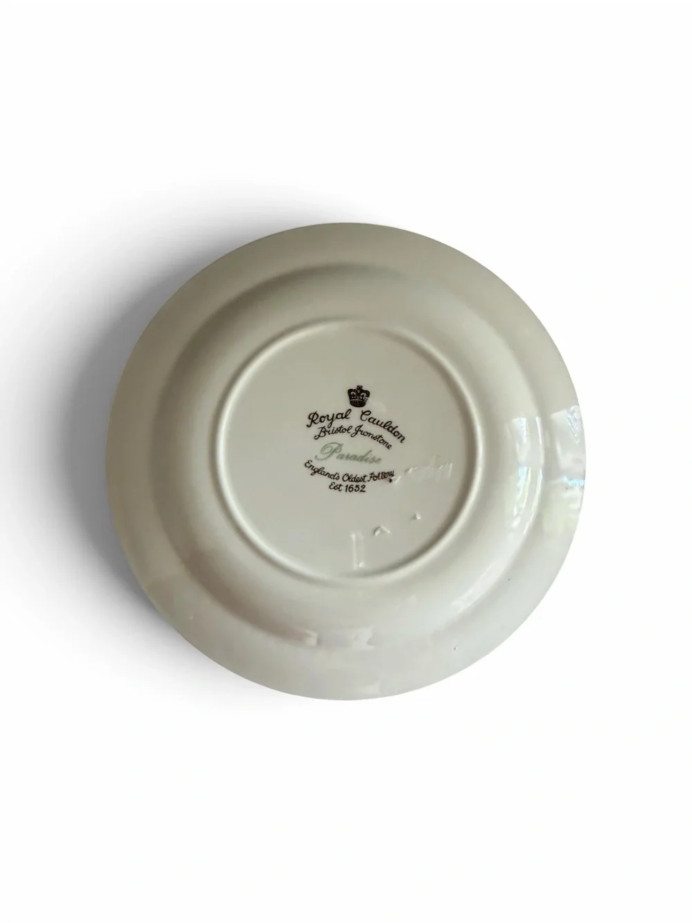 Decorative Floral Bird Ceramic Dinner Plate in Cream by Royal Cauldon Paradise